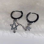 Double Star of David Hoop Earrings
