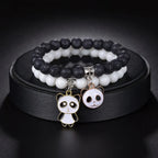 White and Black Panda Bracelet Duo
