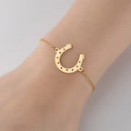 Horseshoe Lucky Charm Bracelet Gold