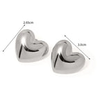 Pendientes Grandes de Corazón para Mujer