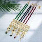 Collier long avec pendentif traditionnel mariage arabe rouge