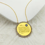 Collier long pour femme avec pendentif amulette Ayatul Kursi arabe islam musulman