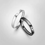 Lot de 2 Bagues pour Couples Anneau Soleil et Lune Romantique
