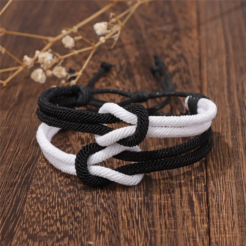 Set of 2 knot bracelets for couples