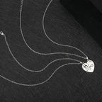 Juego de 2 Collares con Colgantes de Medio Corazón "I Love You" para Pareja de Enamorados