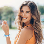 Lot de 3 Bracelets Brésiliens Colorés Imperméables bleu turquoise