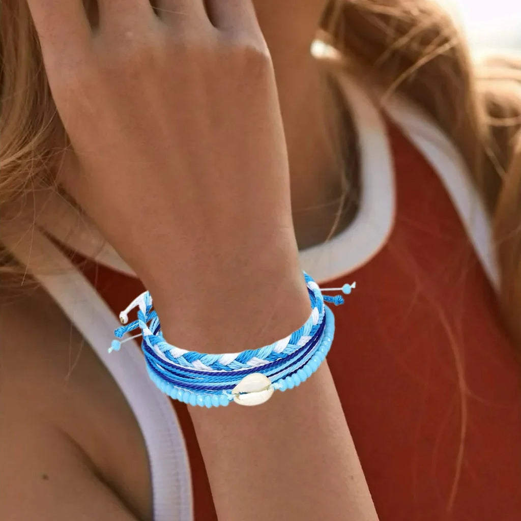 Set of 3 colorful Brazilian bracelets for women