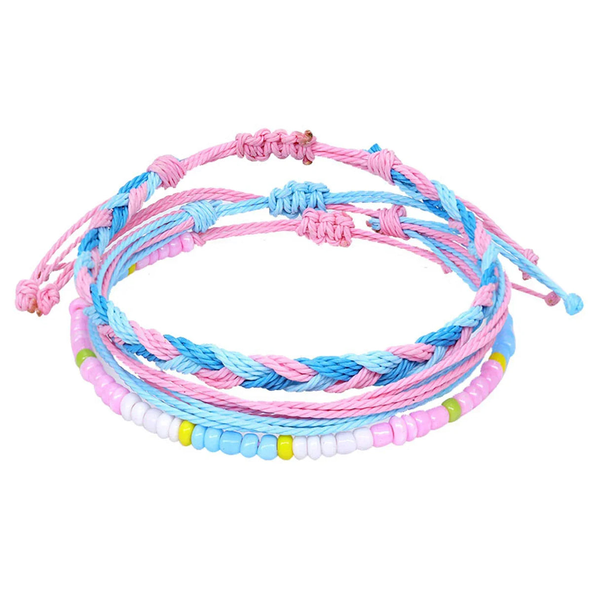 Set of 3 colorful Brazilian bracelets for women