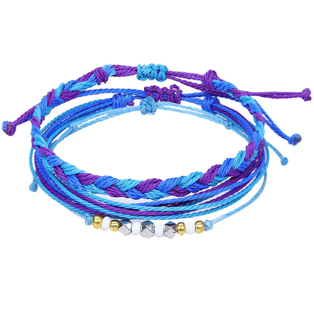Set of 3 colorful Brazilian bracelets for women
