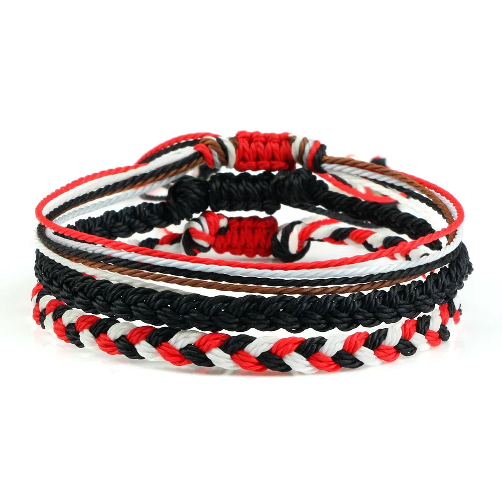 Lot de 3 bracelets brésiliens tressés multicolores