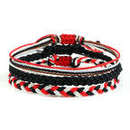 Lot de 3 bracelets brésiliens tressés multicolores