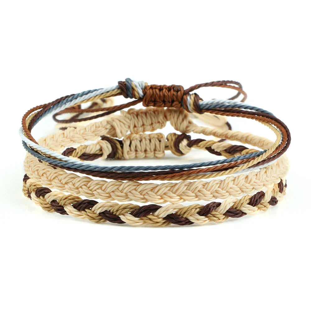 Set of 3 multicolored braided Brazilian bracelets
