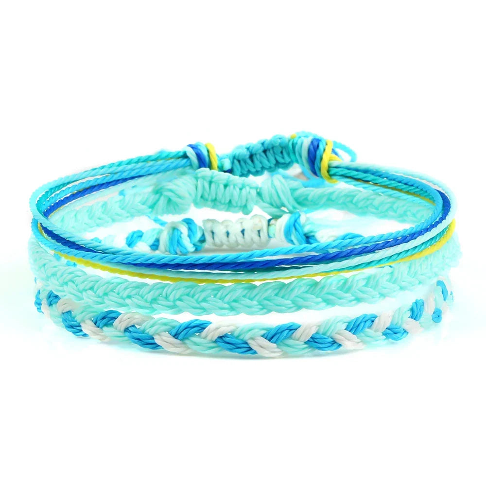 Set of 3 multicolored braided Brazilian bracelets