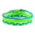 Lot de 3 Bracelets Brésiliens Tressés Imperméables vert 