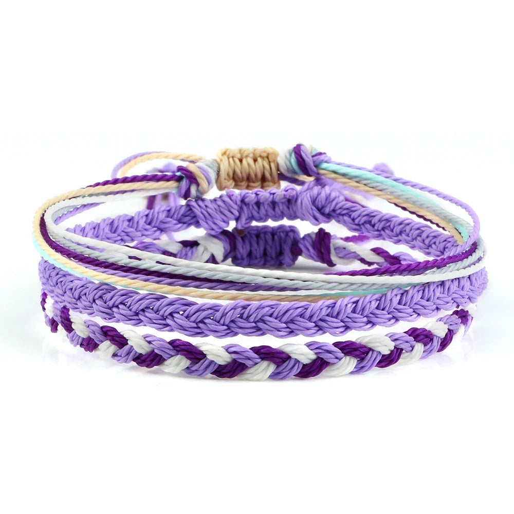 Set of 3 multicolored braided Brazilian bracelets