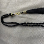 Misbaha 99 Perles - Chapelet de Prière Islamique avec Pompon noir