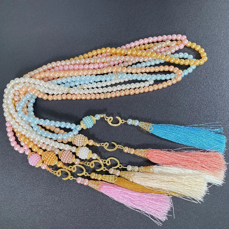 Misbaha 99 Beads - Islamic Prayer Rosary with Tassel