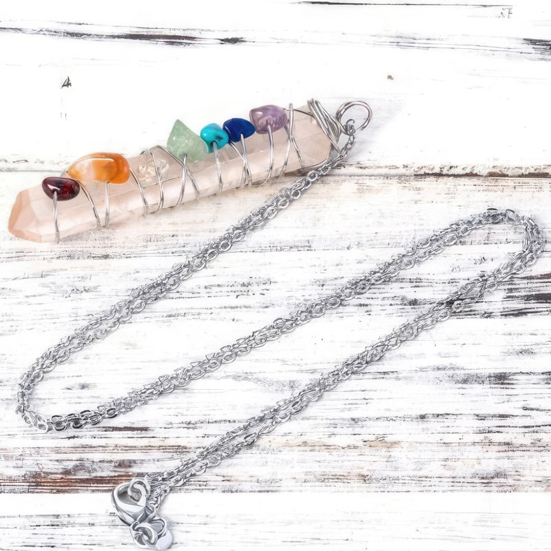 Colgante 7 Chakras Plata