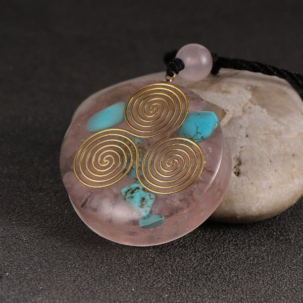 Orgonite Stone Pendant & Necklace Men Women Protection Meditation triskelion