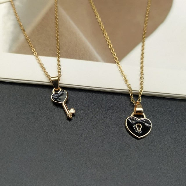 Colgante para pareja negro
